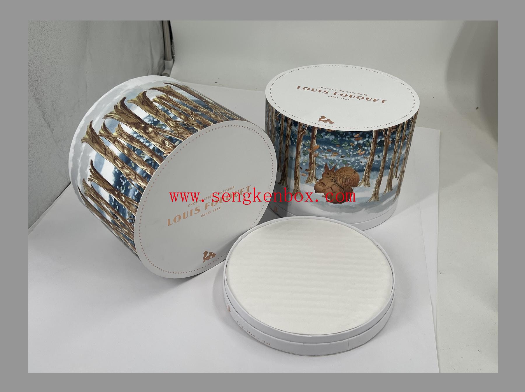 2 Pieces Round Chocolate Packaging Gift Box