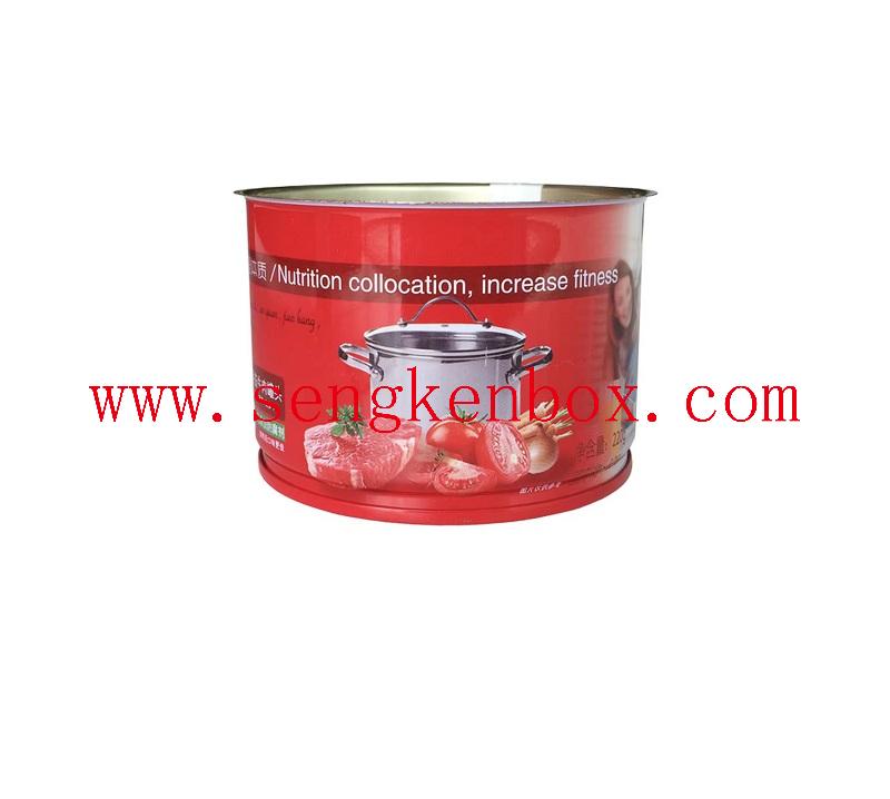 Food circular tin cans