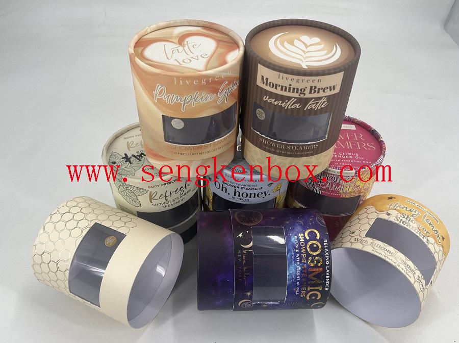 white paper canister with lid