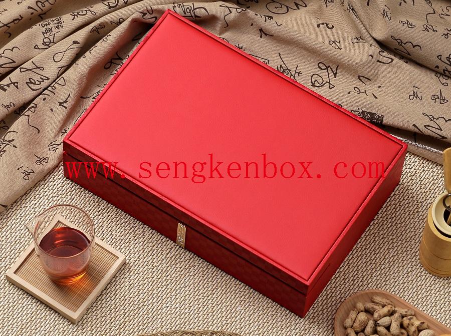 leather jewelry box square shape