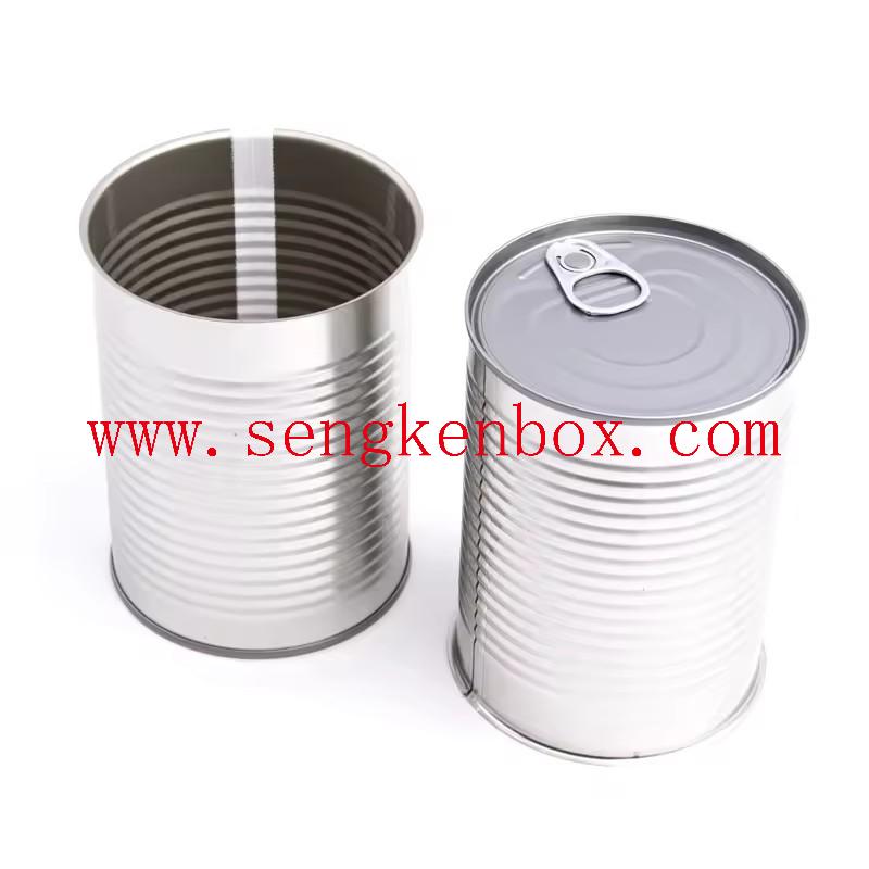 Empty tin food can