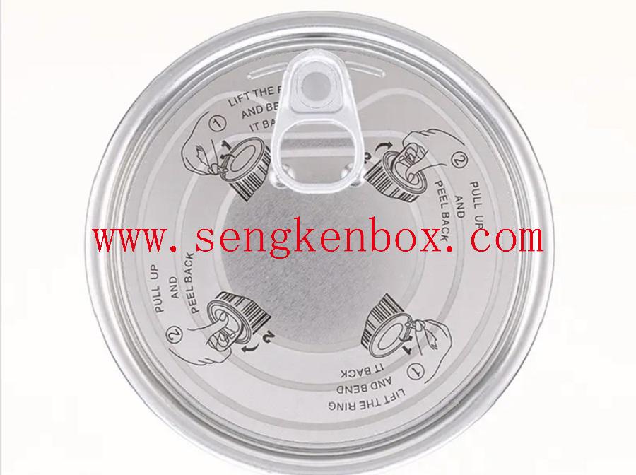 easy open ends lid tin plate transparent clear pla