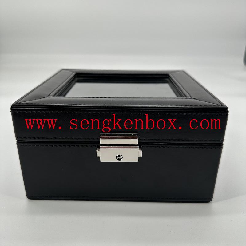 leather cd storage box