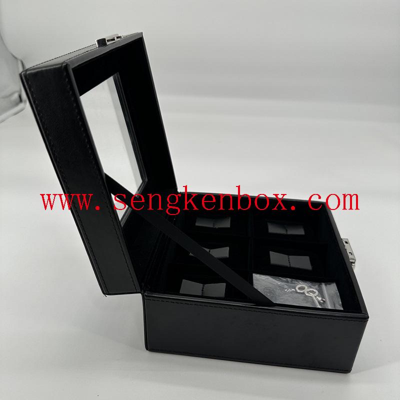 watch box organizer leather