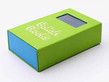 Blue Green Cardboard Foldable Magetic Box