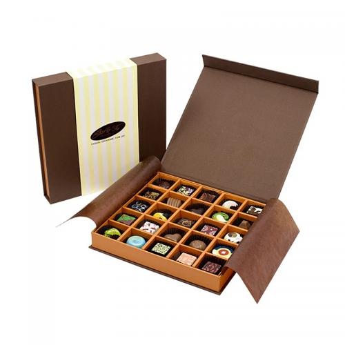 OEM and ODM Custom Exquisite Chocolate Gift Box with Tissue and Paper Cover For Sale