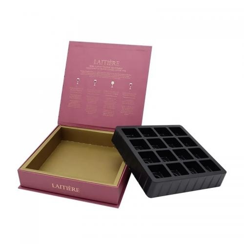OEM and ODM Custom high-end chocolate gift box with plastic tray For Sale